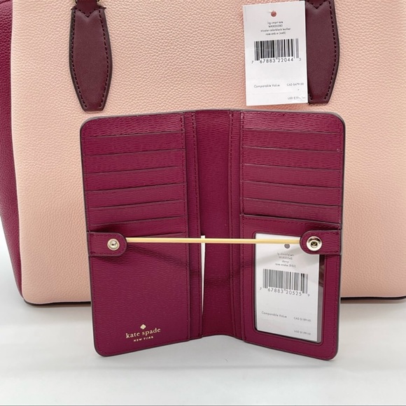 Kate Spade Large Triple Compartment Tote Bag & Darcy Slim Bifold Wallet - Picture 4 of 15